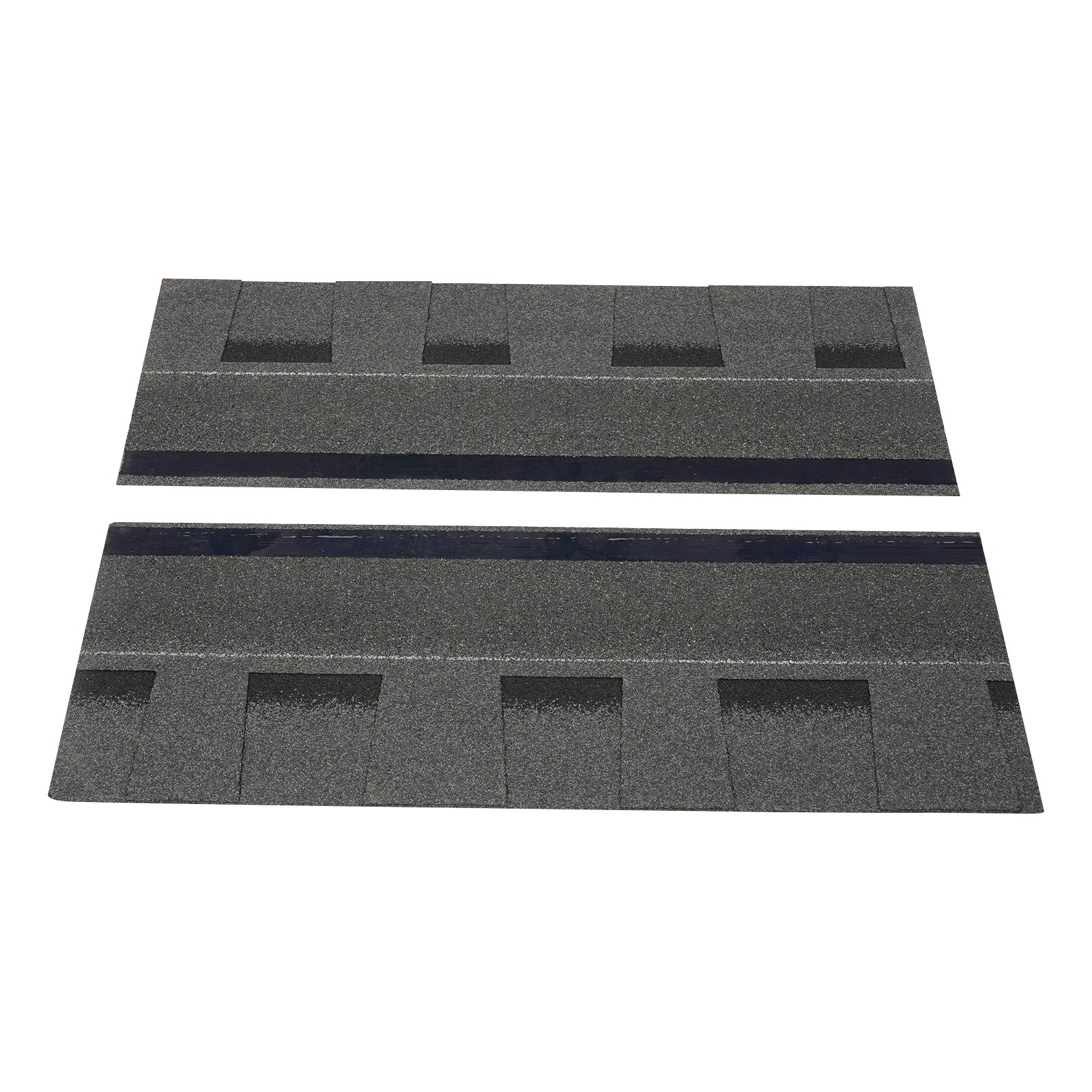 16Pcs Asphalt Roof Shingles 5.3mm Thick Grey 100×33.3cm Covers 25 sq ft
