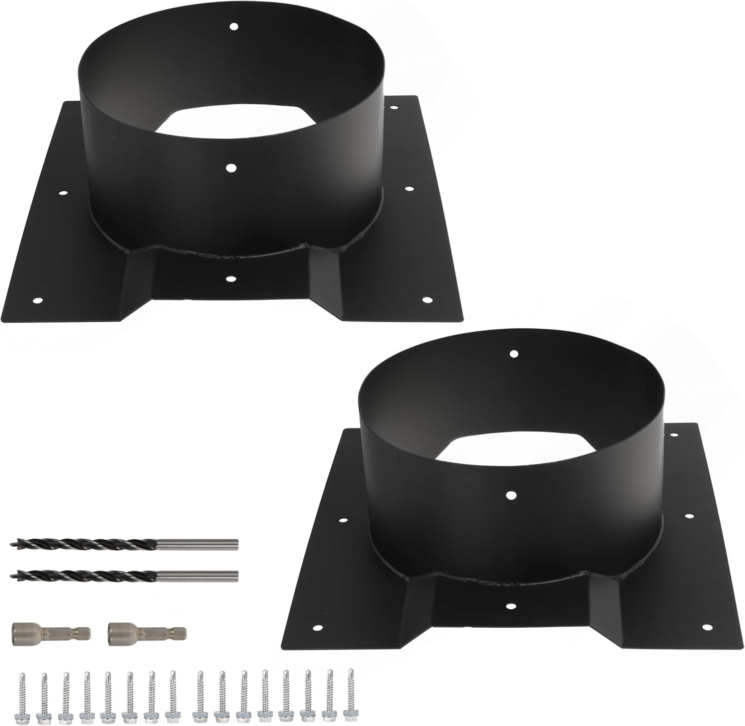 8 Inch Shipping Container Roof Vent Adapter 8″ for Whirlybird Turbines, round Ch