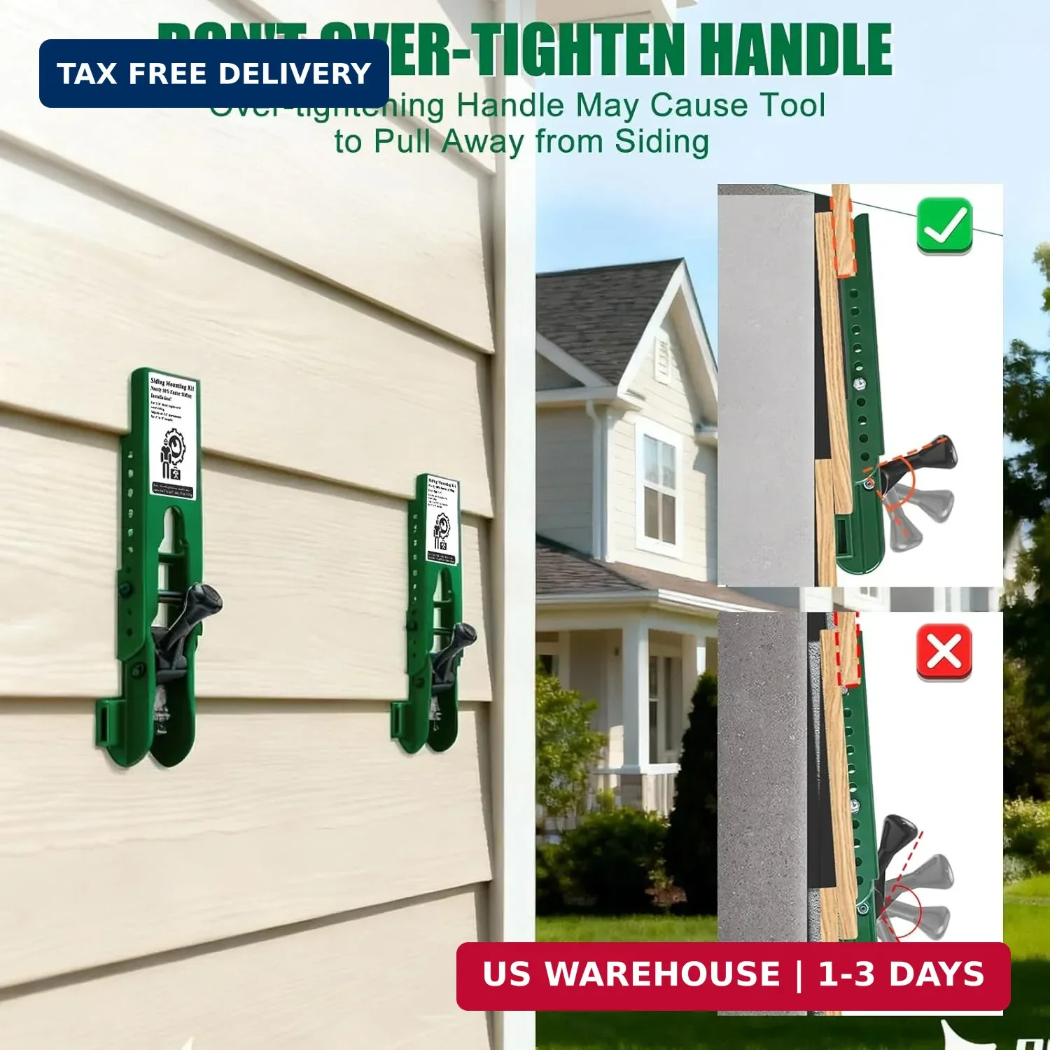 Siding Installation Tools, Siding Mounting Kit, Compatible with 5/16-Inch Fiber