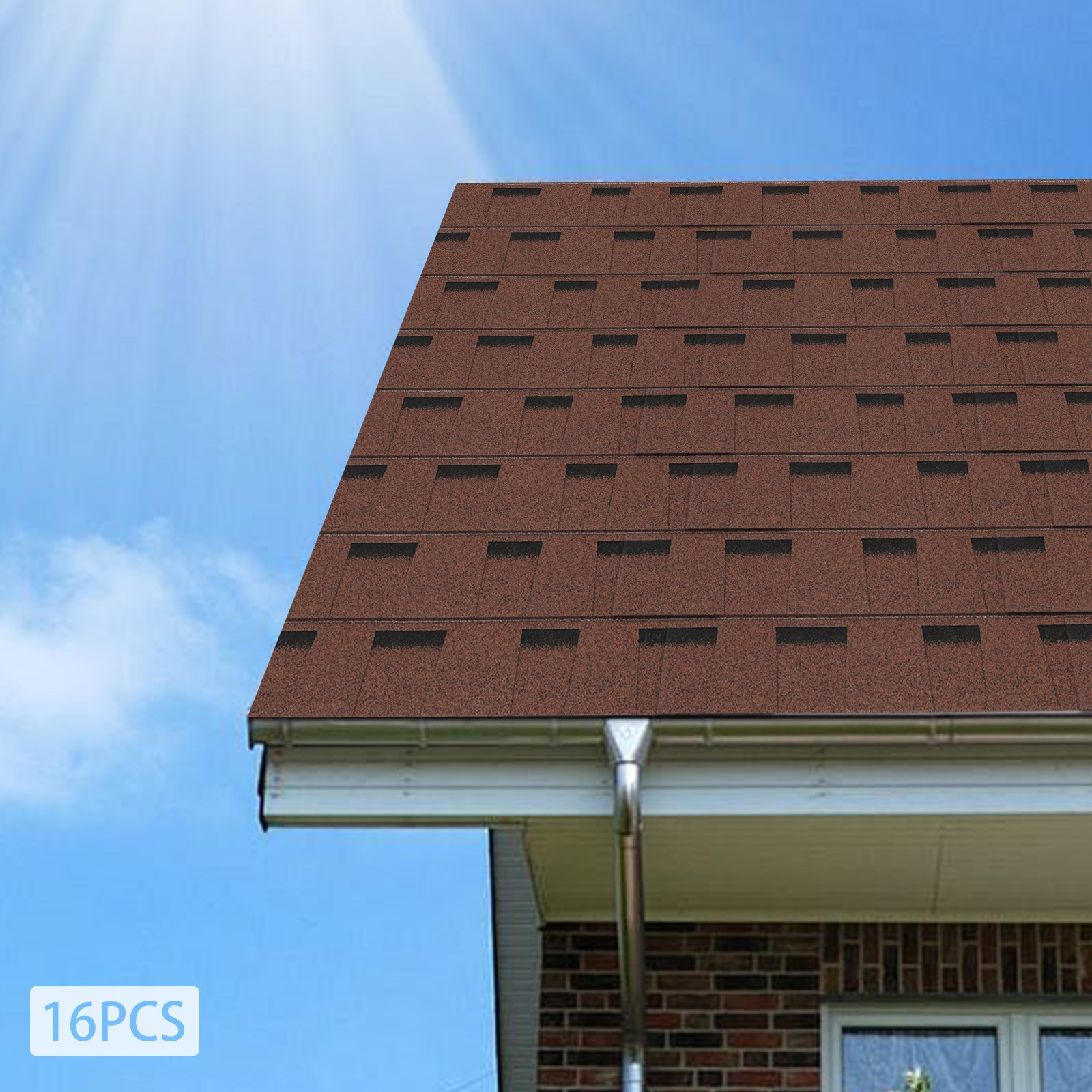 16 Pack Roofing Shingles Asphalt Shingles Roof Tile Sheds 5.3mm USA