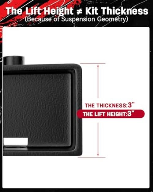 3 Inch Lift Block Compatible With 2004-2020 F150 2WD and 4WD, 3” Rear
