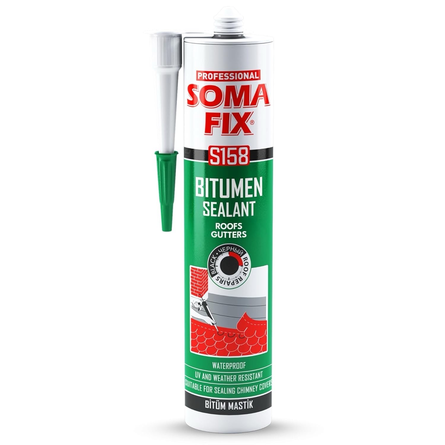 100% Waterproof Roof Sealant Bitumen Shingles Gutters Roofing Simple Safe Caulk