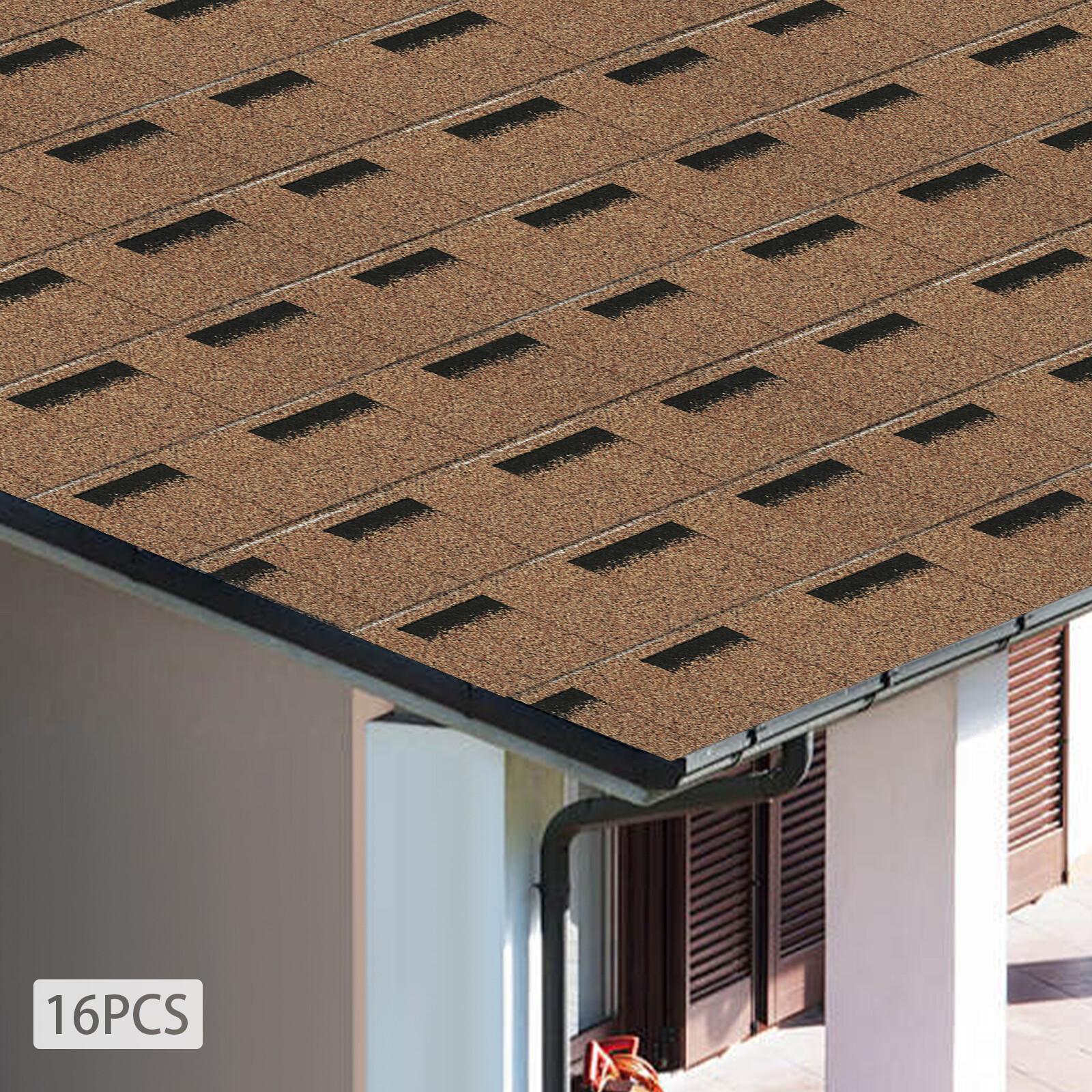 Roofing Shingles Asphalt Shingles Roof Tiles 16Pcs Asphalt Roof Shingles 5.3mm
