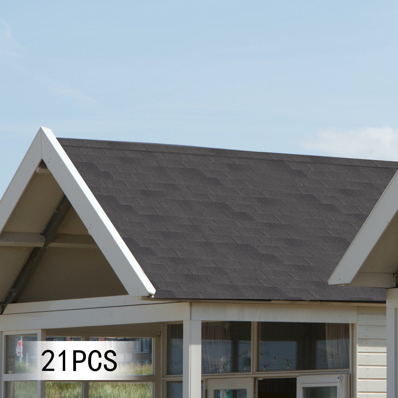 21pcs Roofing Shingles Easy Installation 100 × 33.3 cm Rectangular Roof Tiles
