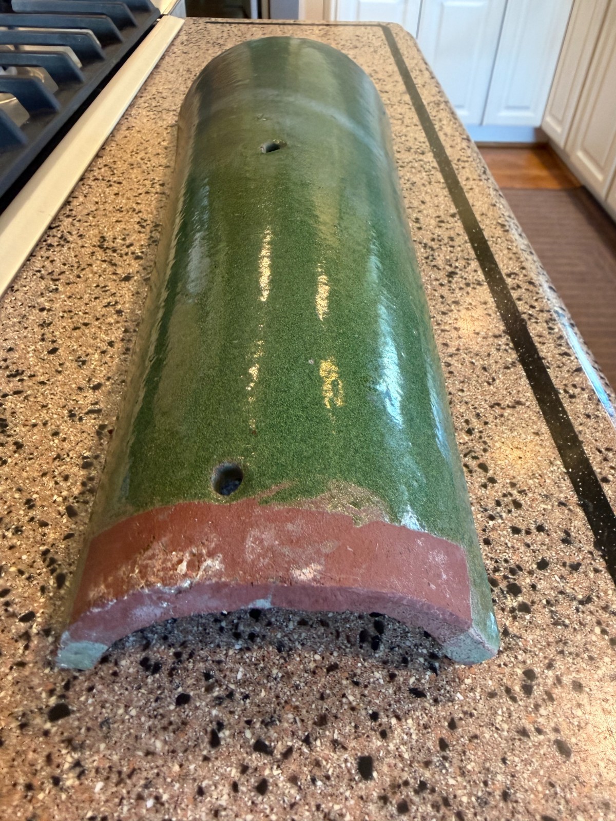 4 Ludowici green narrow hip roll 1928 vintage14 3/8 inch length