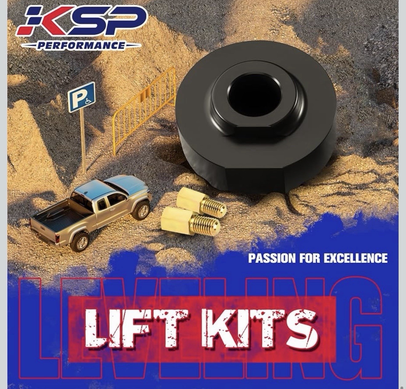 KSP 2″ Lift kits for F250 F350 1999-2022, 2inch Front Lift Spacer with