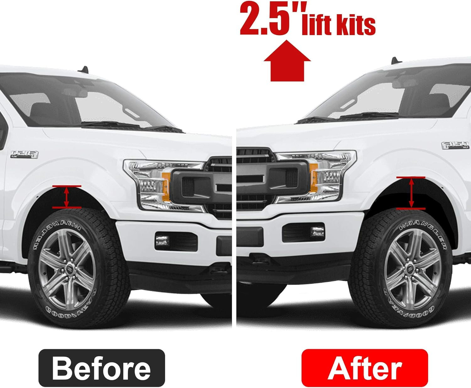 2.5 Inch Leveling Kits for 2005-2023 Tacoma, 2003-2023 4Runner, 2007-2015 FJ Cur