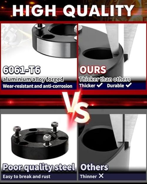 2″ Front Lift Kit for 2007-2026 Silverado/Sierra 1500