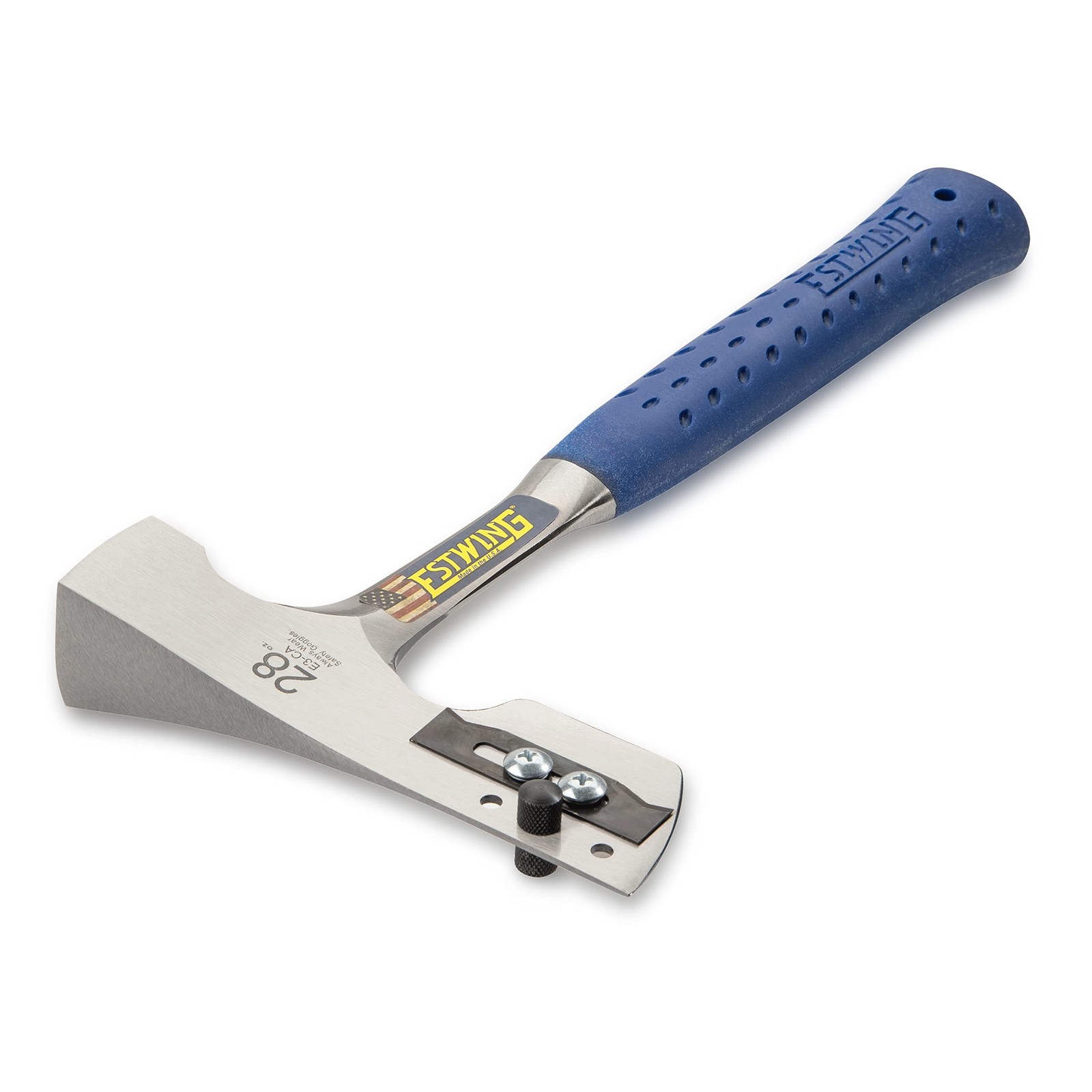 ESTWING Shingler’s Hammer – 28 oz Roofer’s Tool with Milled Face & Shock Reducti