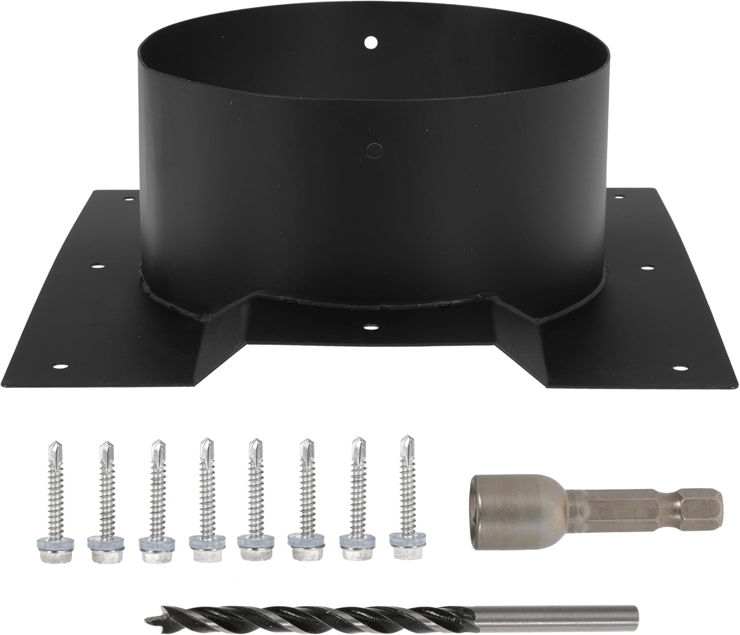 8 Inch Shipping Container Roof Vent Adapter 8″ for Whirlybird Turbines, round Ch
