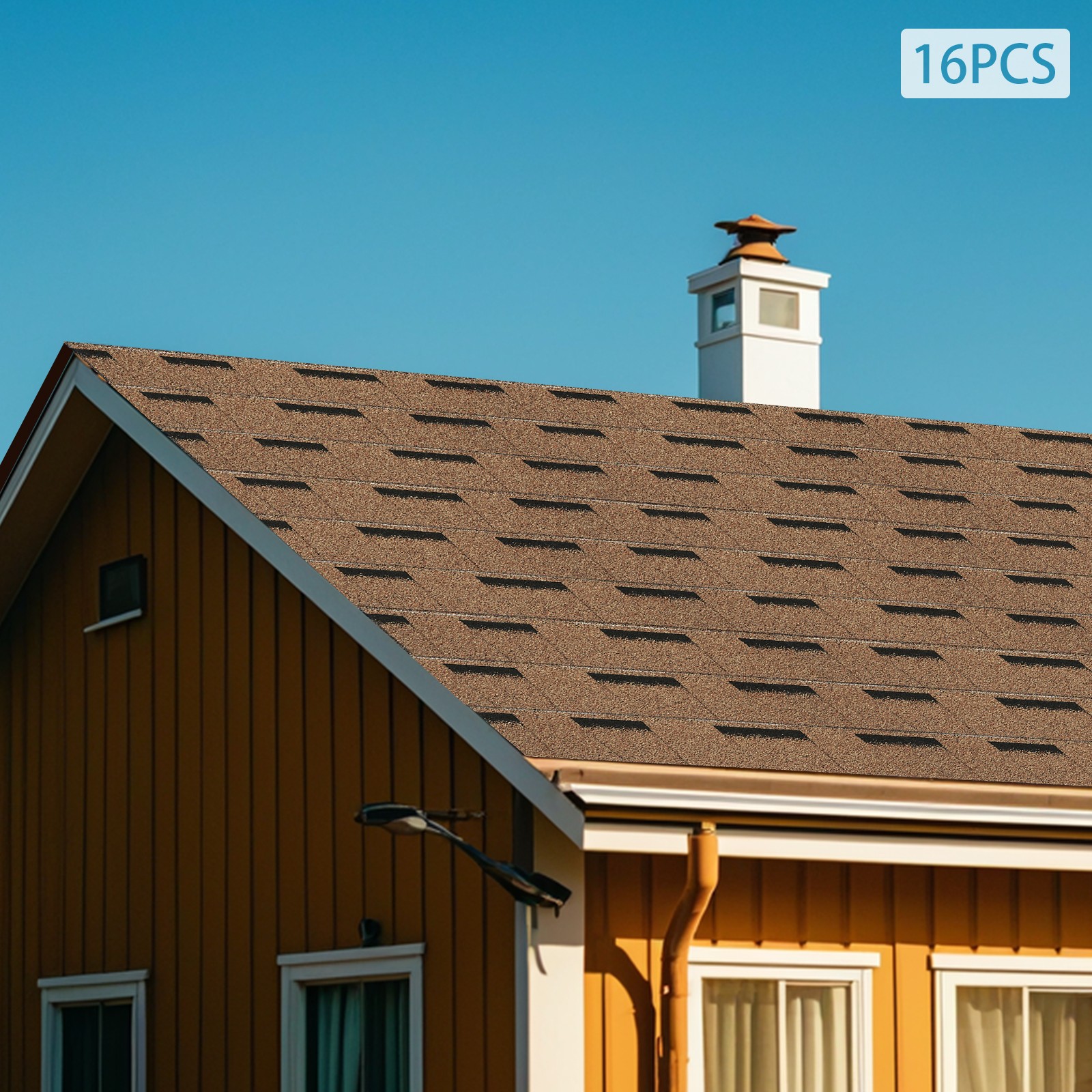 16Pcs Roofing Shingles Sphalt Shingles Roof Tiles Asphalt Shingles 100*33.3cm