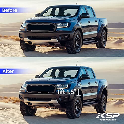 KSP 1.5″ F150 Leveling Kits, 1.5in Front Strut Spacers 1.5″ Front Black