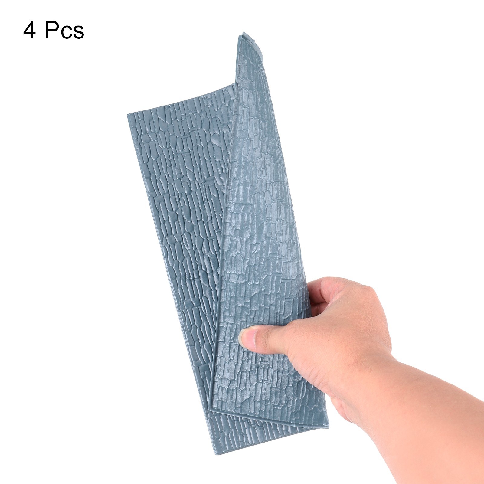 Miniature Roof Tiles PVC for Model Building Dark Grey Pack of 4 1:25