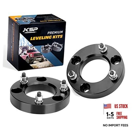 KSP 1.5″ F150 Leveling Kits, 1.5in Front Strut Spacers 1.5″ Front Black