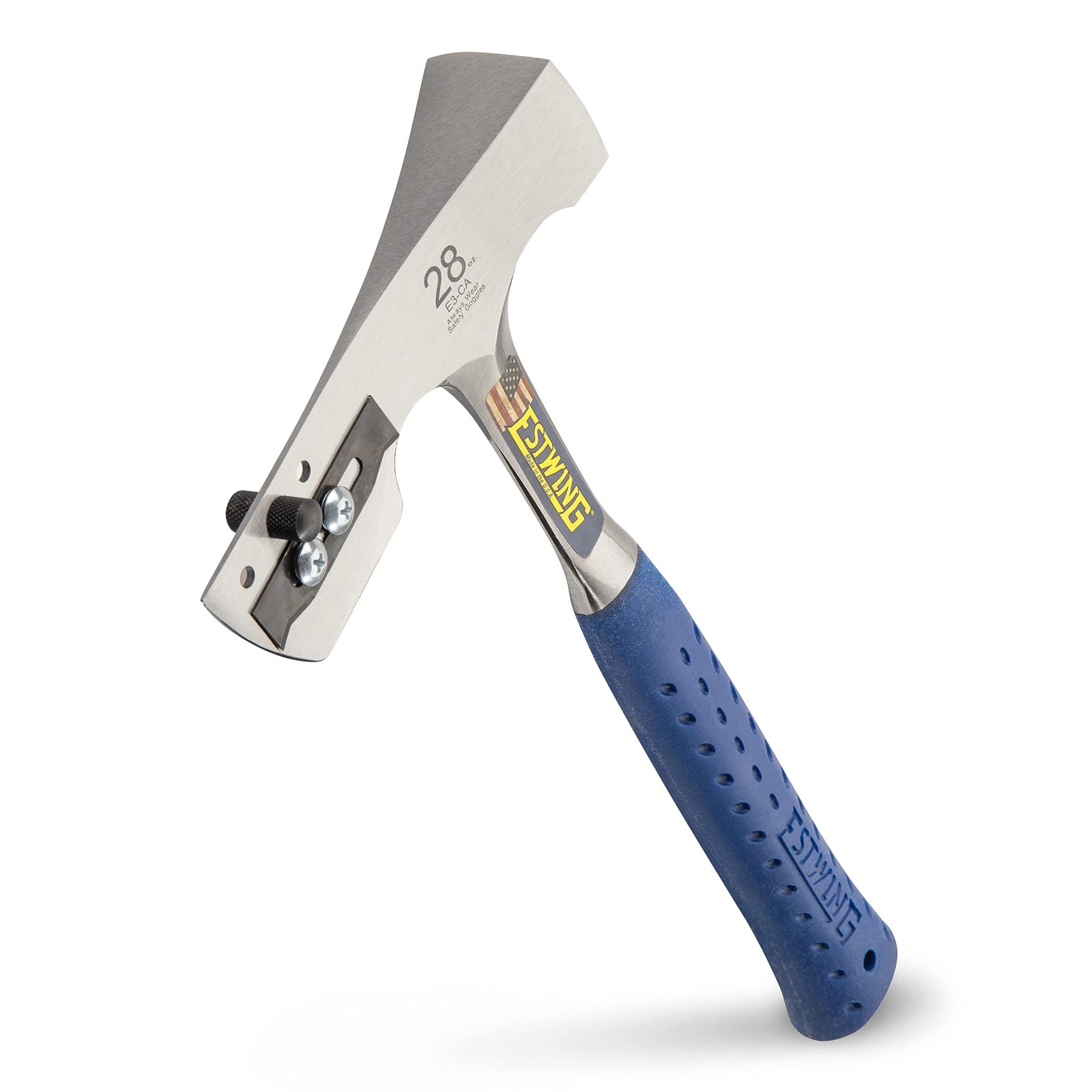 ESTWING Shingler’s Hammer – 28 oz Roofer’s Tool with Milled Face & Shock Reducti