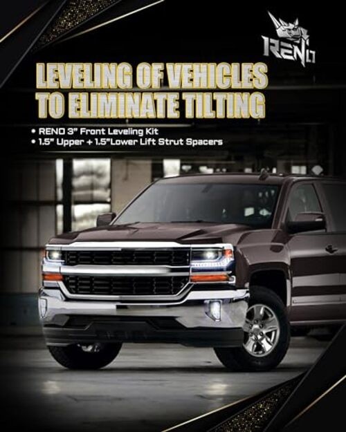 3″ Front Leveling Kit, Upper+Lower Strut Lift 3″ Front Leveling Lift Kit Combo