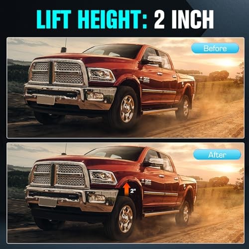 2 inch Front Leveling Lift Kit for 2013-2020 ram 2500 3500 4WD, 2″ 2″ Front