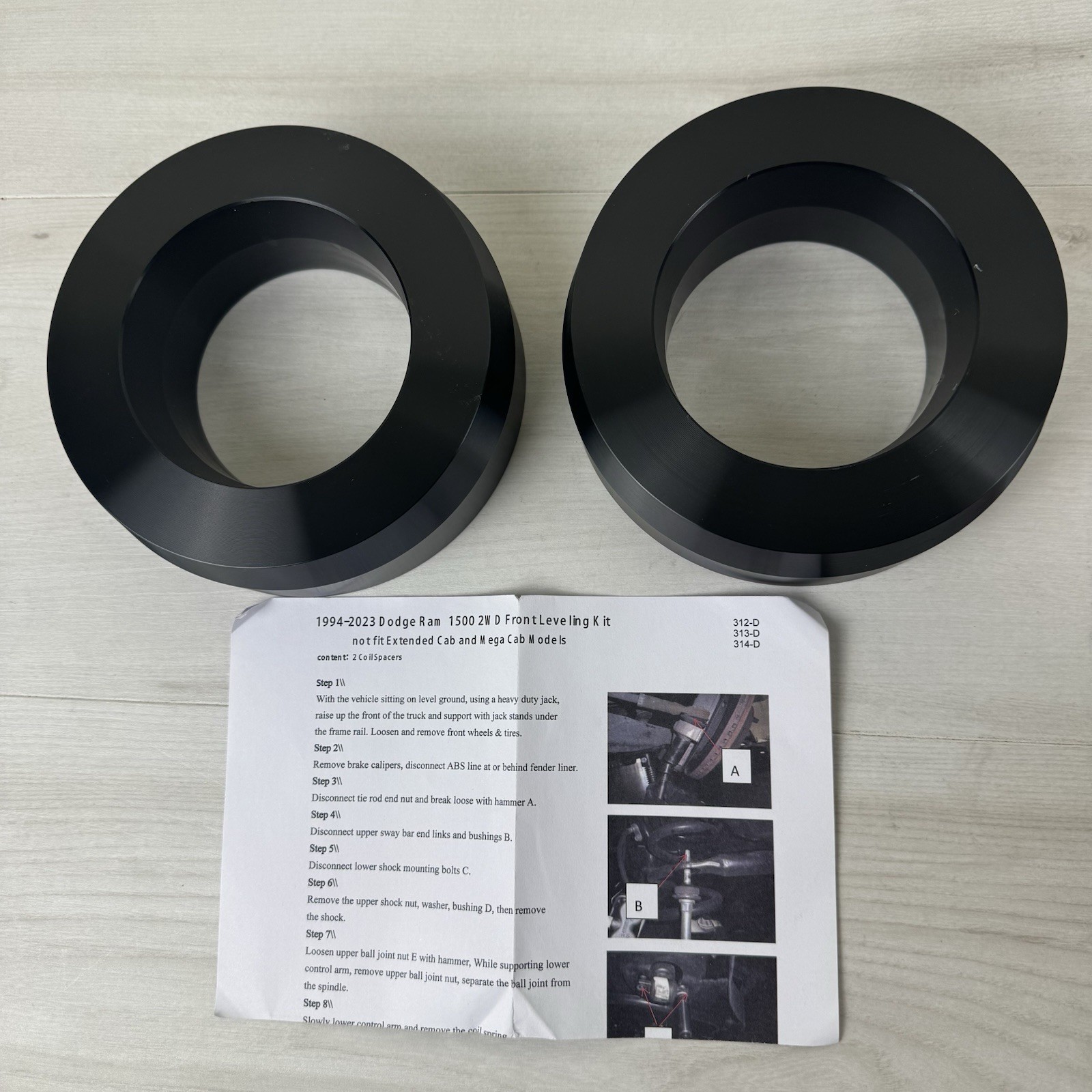 3” Front Leveling Kit for 1994-2023 Dodge Ram 1500 2WD, 3 inch Leveling Lift