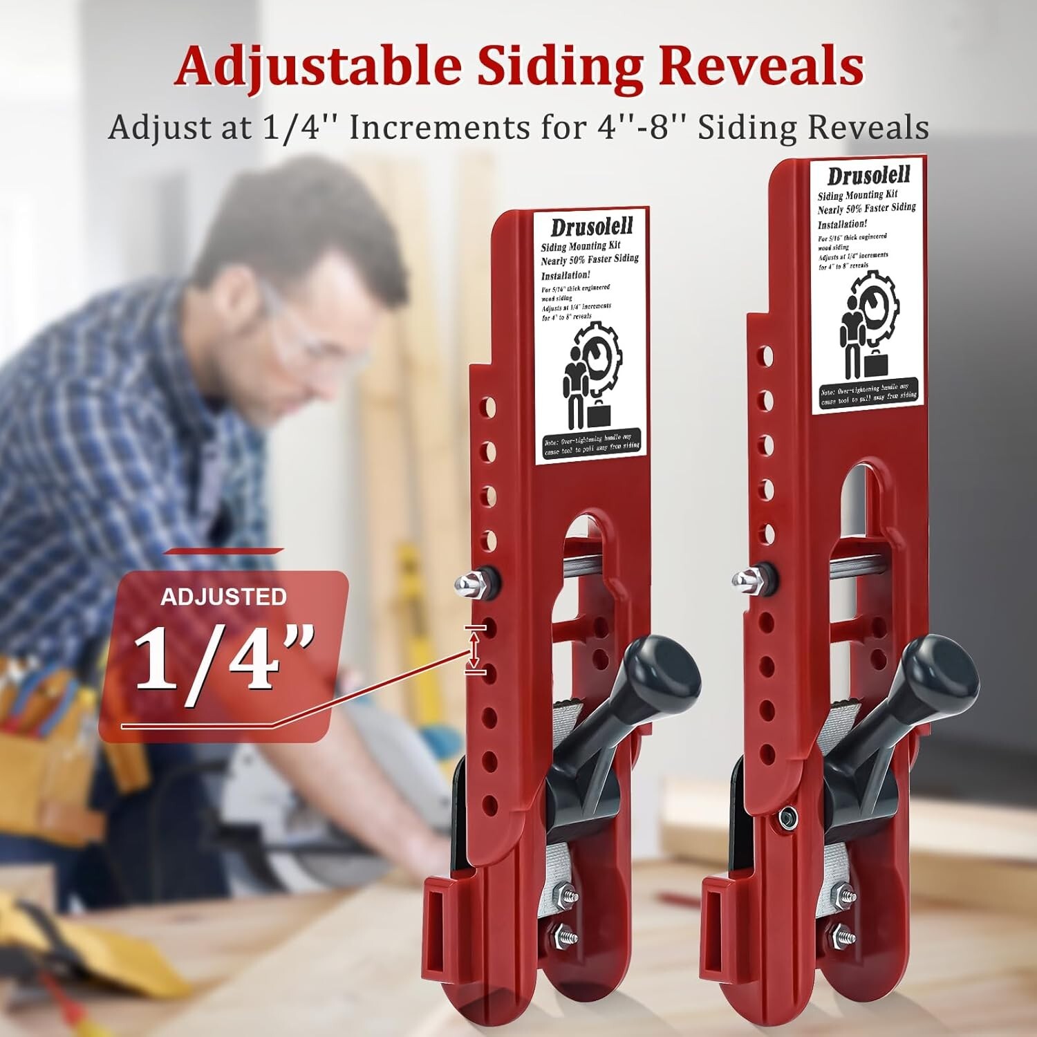 Adjustable Lap Siding Gauge – Efficient Installation Tool for 5/16″ Thick Siding