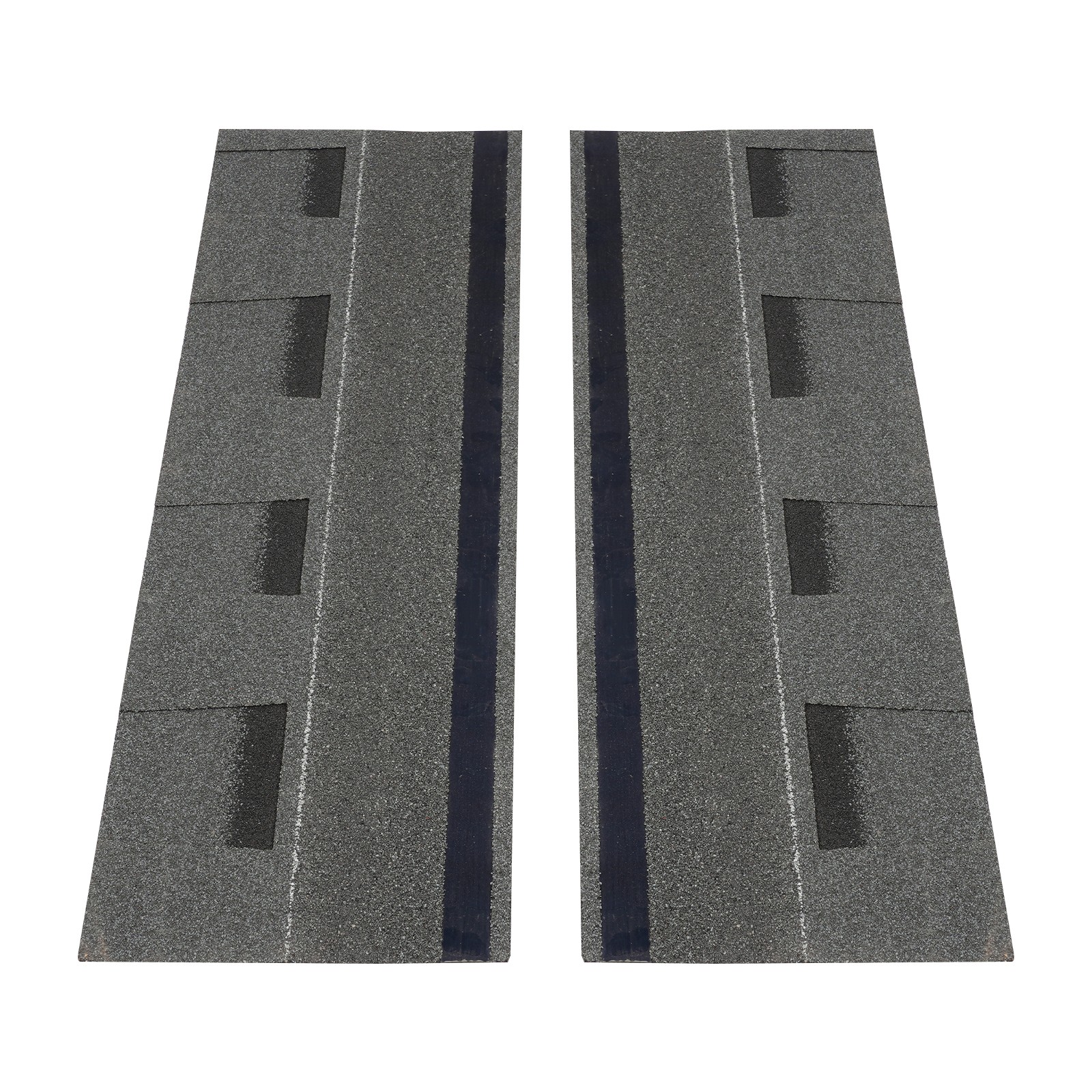 16Pcs Asphalt Roof Shingles 5.3mm Thick Grey 100×33.3cm Covers 25 sq ft