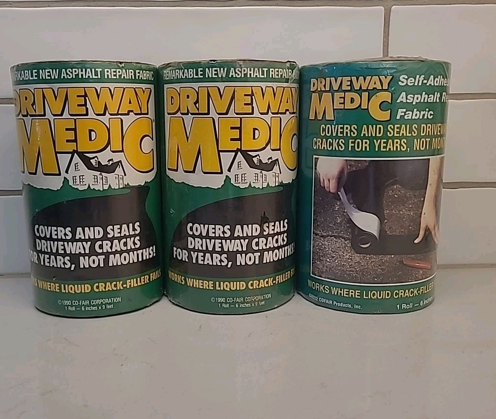 3 Driveway Medic 6 In. x 9 Ft. Asphalt Repair Fabric 609MD Driveway Medic (GSHF3