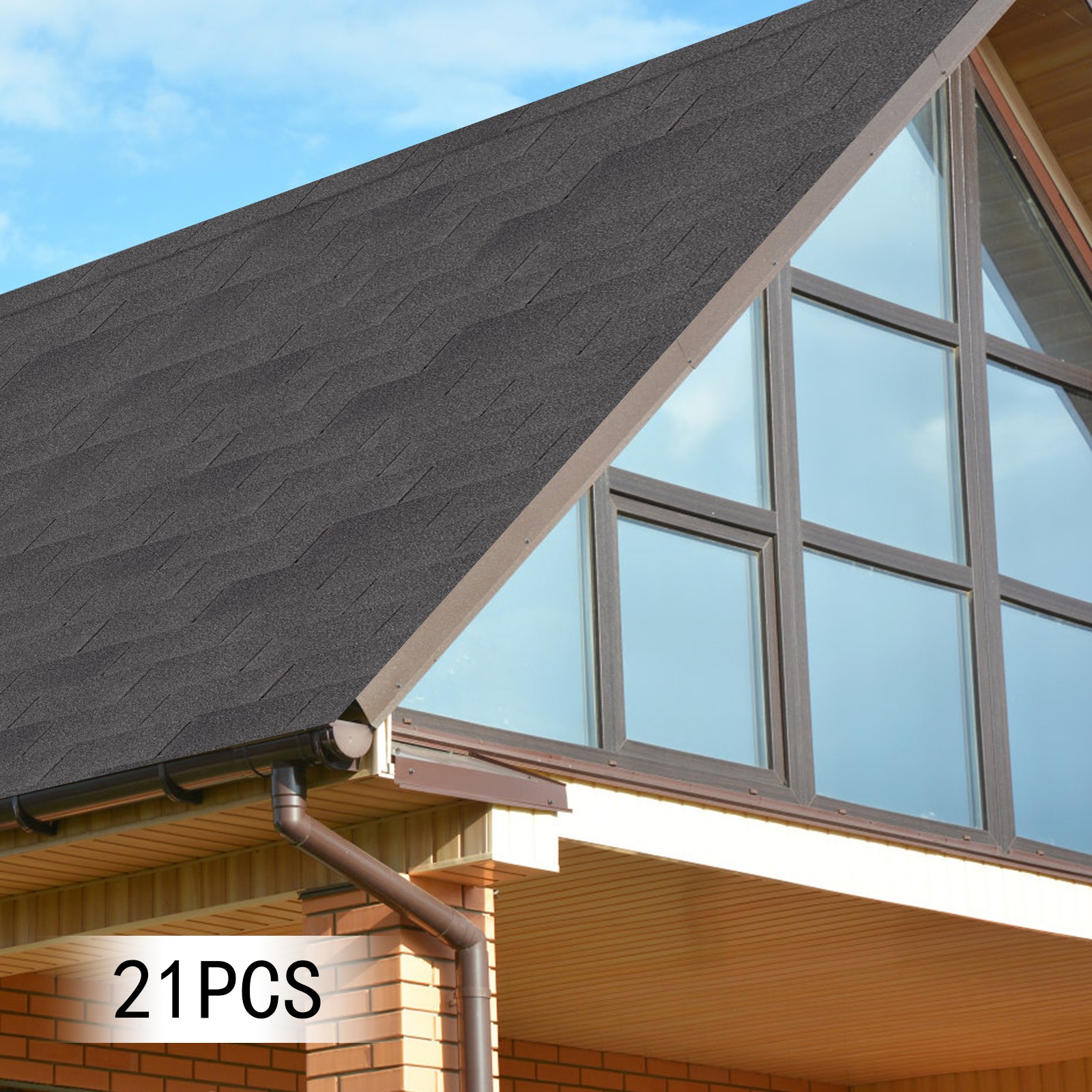 21pcs Asphalt Roofing Shingles – Durable, Modern Design for Easy Installation