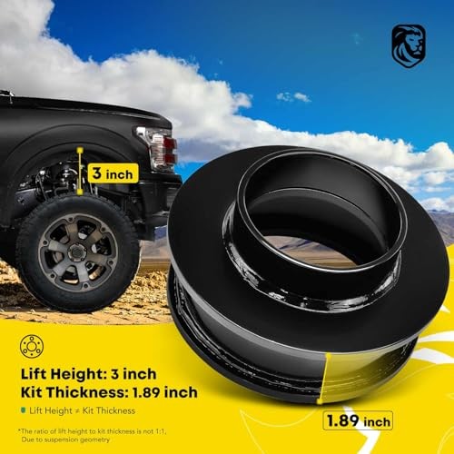 3 inch Front Leveling Lift Kit Compatible with 2002-2014 Dodge Ram 1500, RWD