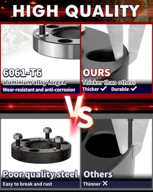 Leveling Kits 1.5 inch for 2004-2025 F150 2WD 4WD,1.5” Front Strut Spacers