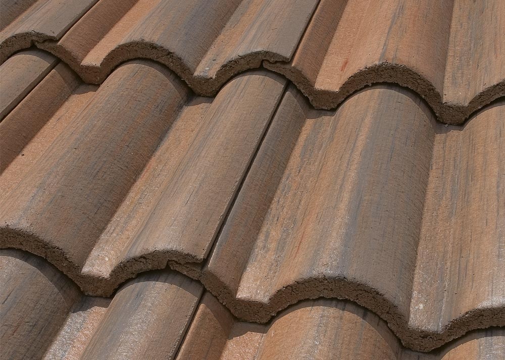 ROOF concrete tiles TILE model ANTIQUE SUPERCOUPO color Striated terracotta