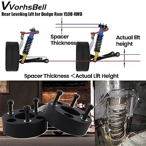 Leveling Lift Kits for 2009-2022 Ram 1500 4WD 4X4,2.5 2.5″Front and 1.5″ Rear