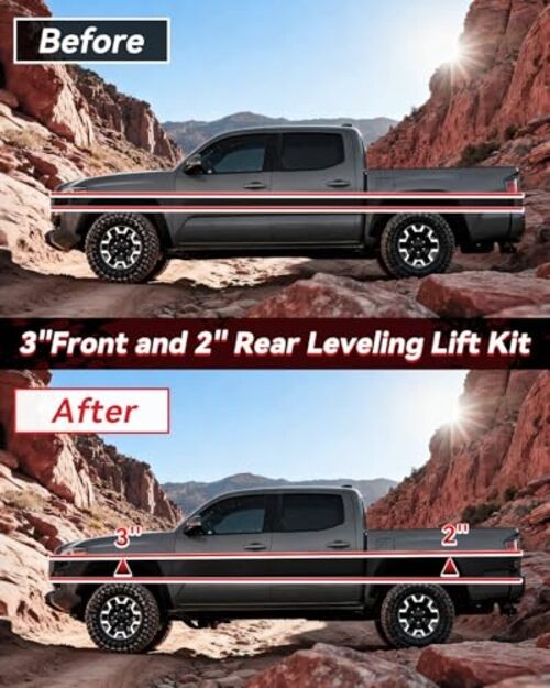 3″ Front and 2″ Rear Leveling Lift Kits 3″ Front+ 2″ Rear for 2005-2023 TACOMA