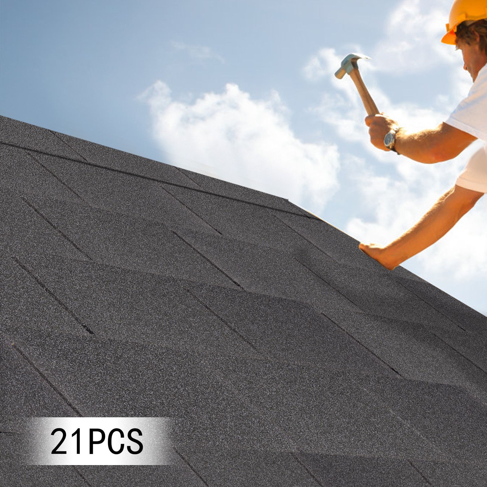 21* Roofing Shingles Grey 100cm Asphalt Roofing Shingles for Modern Building