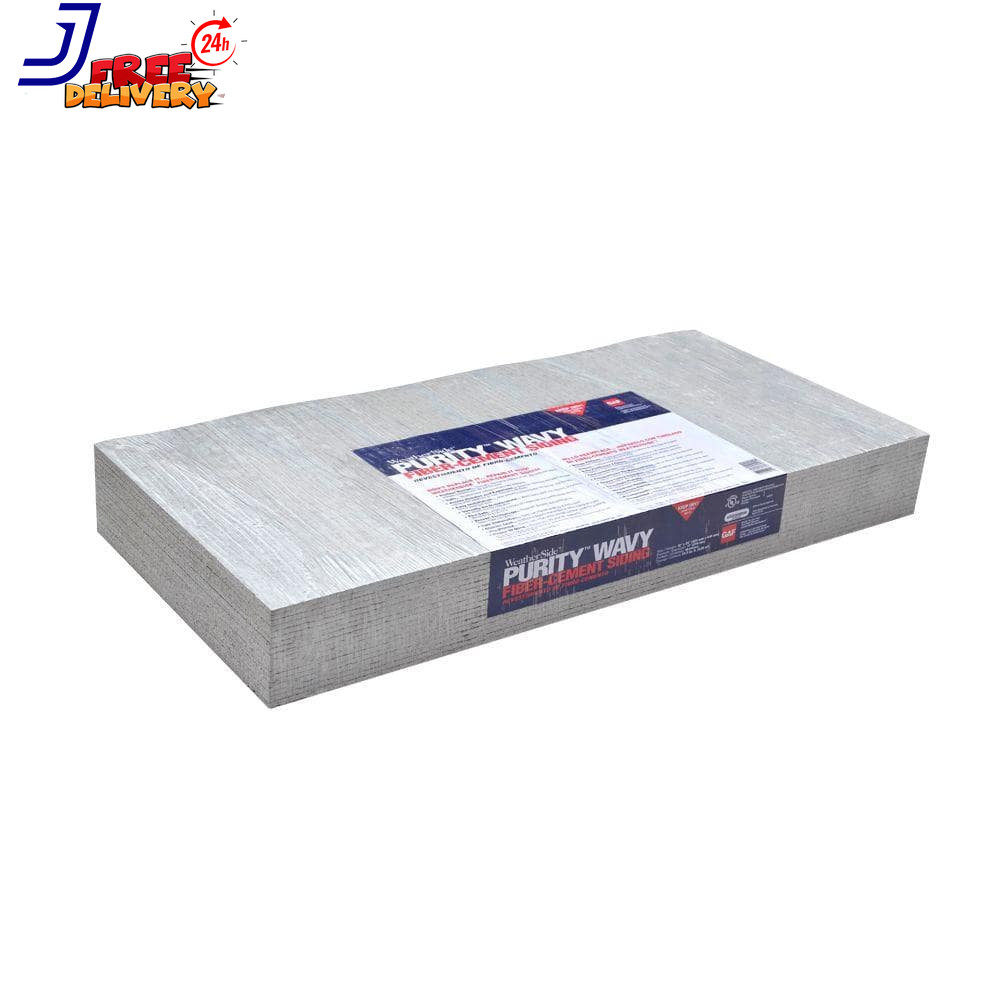 Weatherside Purity Wavy 12 In. X 24 In. Fiber Cement Siding Shingle 18-Bundle