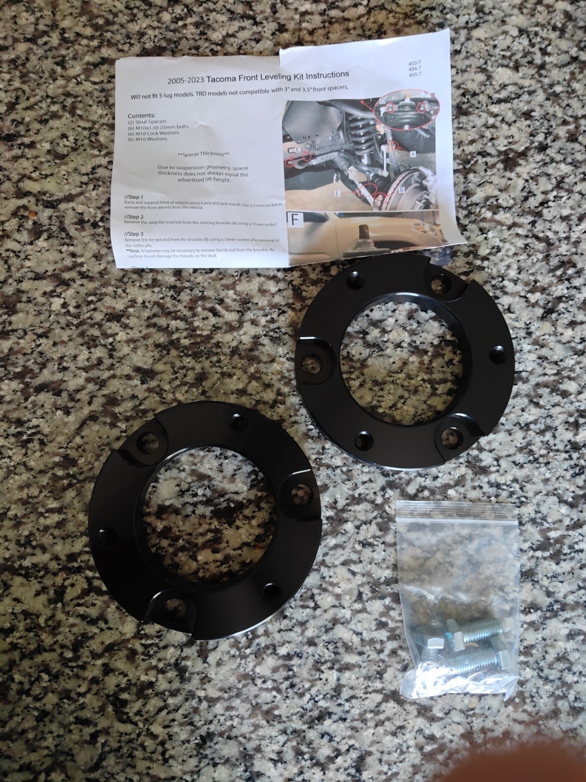 KSP Leveling Lift Kits for Tacoma, 1.5 inch Front 1.5″ Front 2005-2023 Tacoma