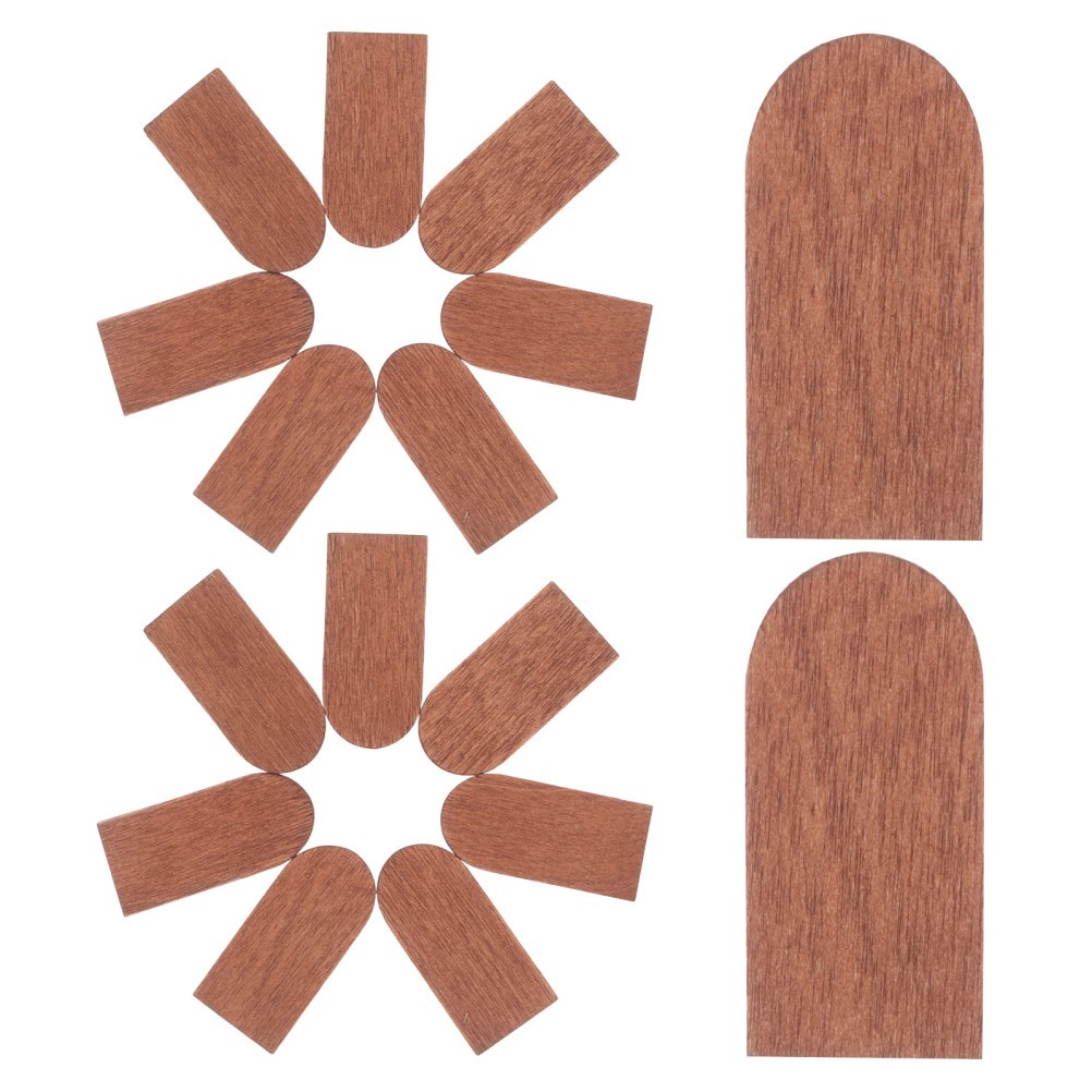 200pcs Miniature Dollhouse Roof Tiles – 1:6 Brown Wooden Sheets with Rounded
