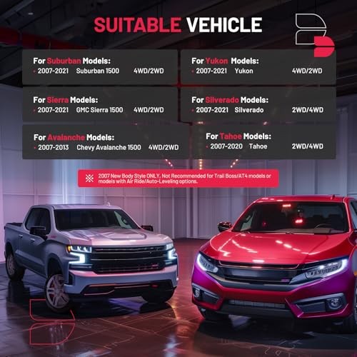 3″ Front Leveling Lift Kit Compatible 3″ Front + 0″ Rear Silverado Sierra 1500