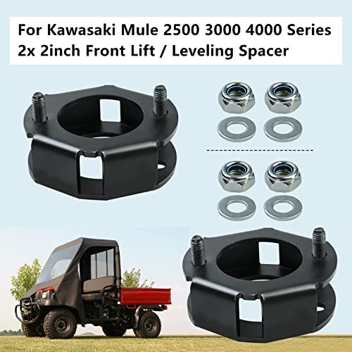 2 Pcs Front 2″ Lift Leveling Spacer Kit Compatible with 1990-2019 Kawasaki