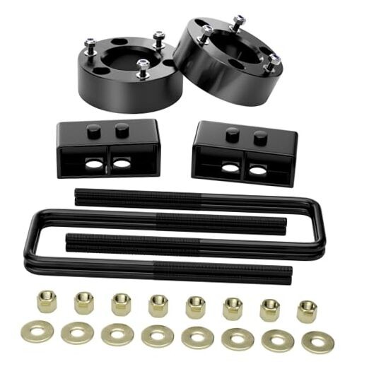 3″F + 3″R Leveling Lift Kit for 2004-2020 F150, 3″ Front Strut Spacers and 3″