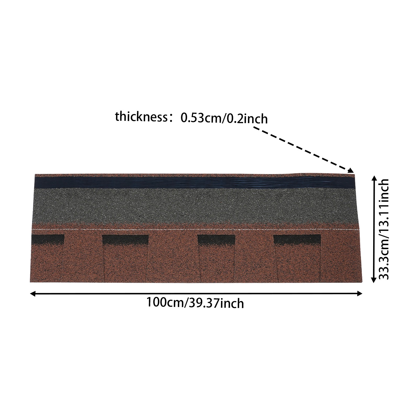 16 Pack Roofing Shingles Asphalt Shingles Roof Tile Sheds 5.3mm USA