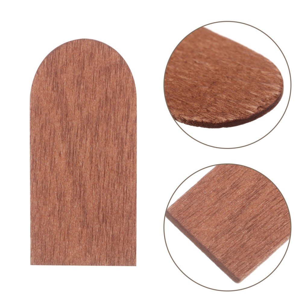 200pcs Miniature Dollhouse Roof Tiles – 1:6 Brown Wooden Sheets with Rounded
