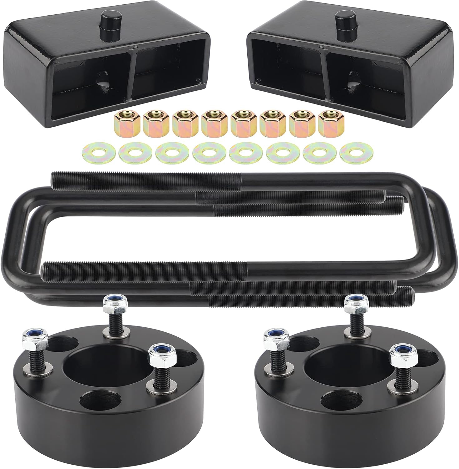 3″ Front and 2″ Rear Leveling Lift Kits for 2005-2023 Frontier 2WD 4WD, 3 Inch F