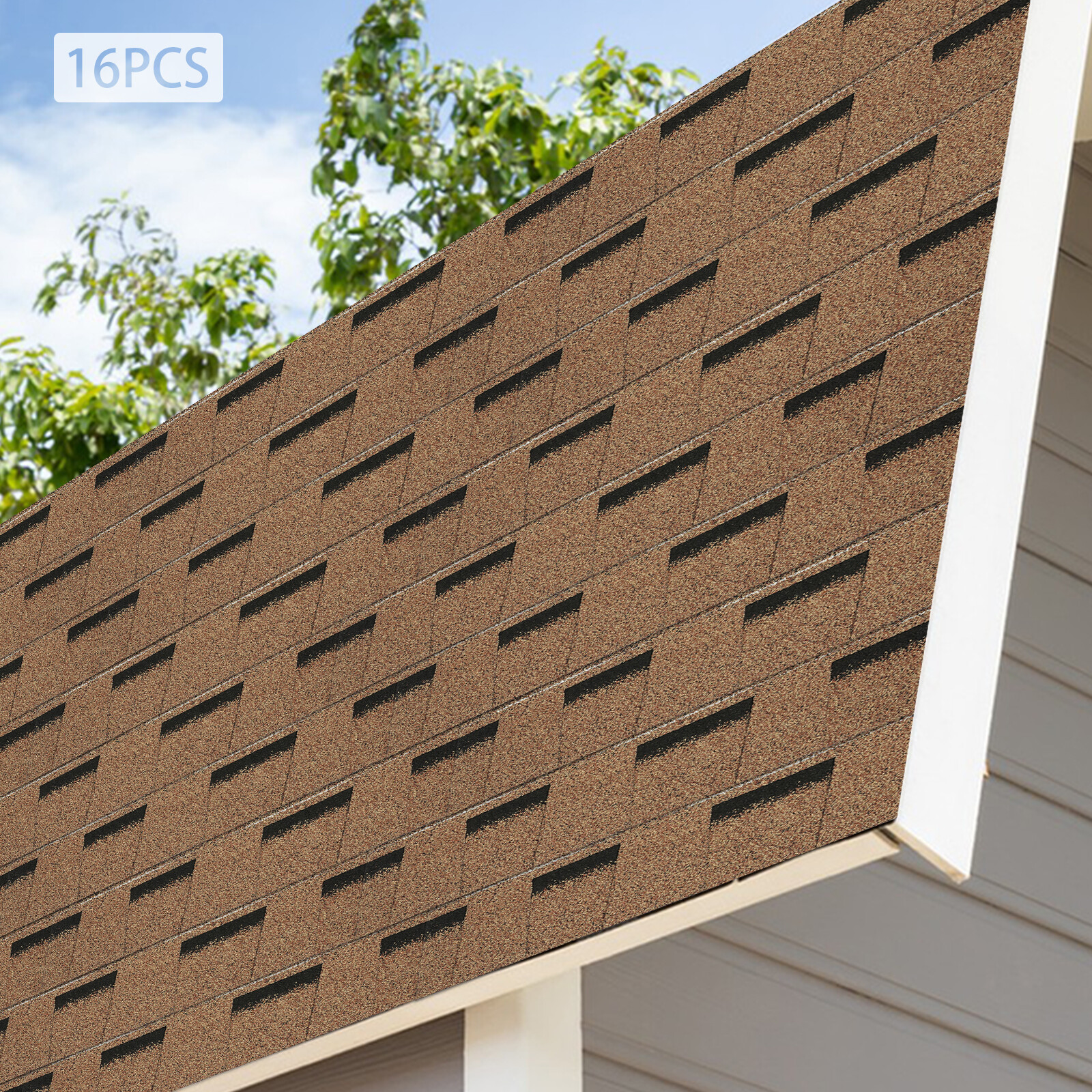 Roofing Shingles Asphalt Shingles Roof Tiles 16Pcs Asphalt Roof Shingles 5.3mm
