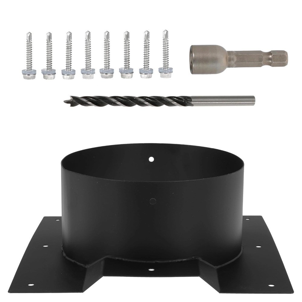 8″ Shipping Container Roof Vent Adapter for Whirlybird Turbines and Round Caps
