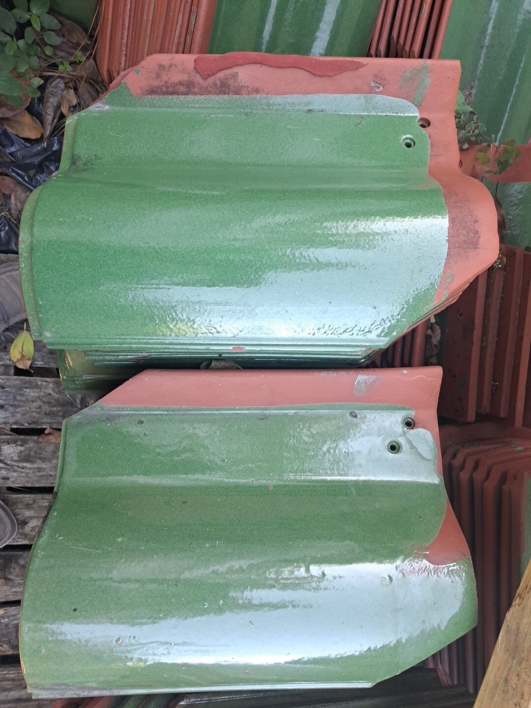 RIDGECAPS Ludowici Green Finish S Shape Roof Tiles (Clay)