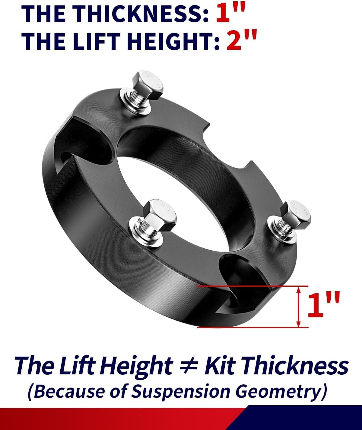 2” Leveling Kit for 2005-2023 Tacoma 4Runner FJ Cruiser Front Strut Spacers NEW