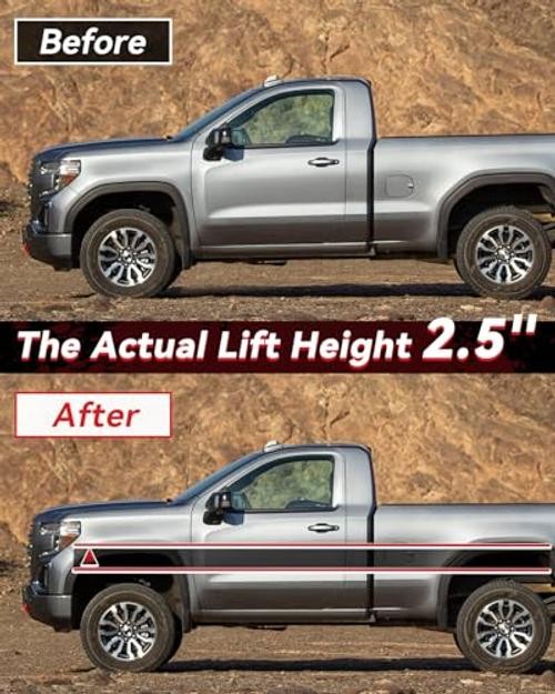 Silverado 2.5″ Leveling Lift Kits for 2007-2026 Front: 2.5″, Rear: None