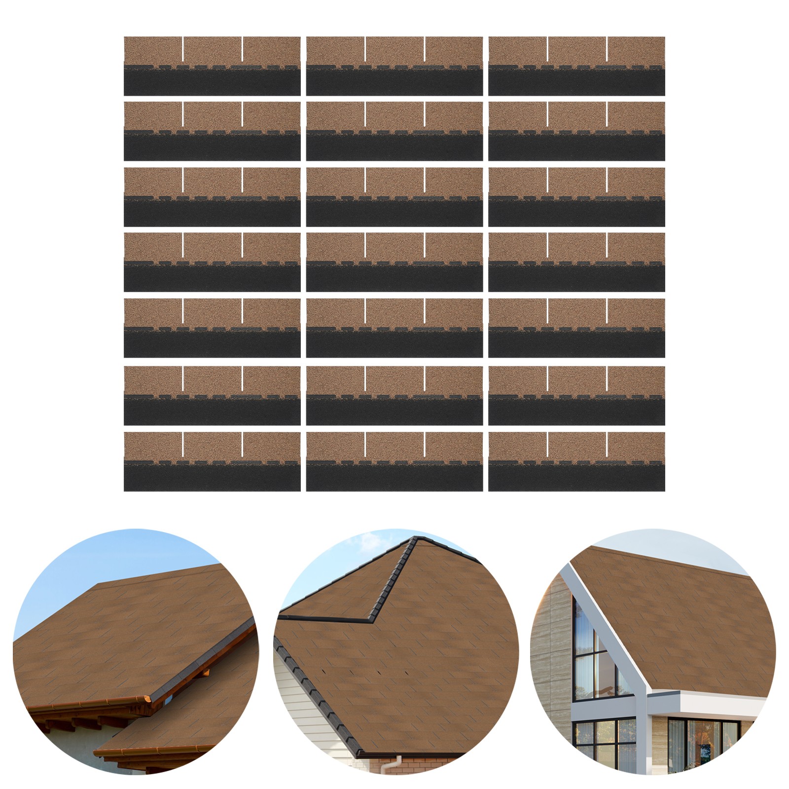 21Pc Asphalt Roofing Shingle 39×13″ Roof Tiles Roof Repair Architectural Shingle
