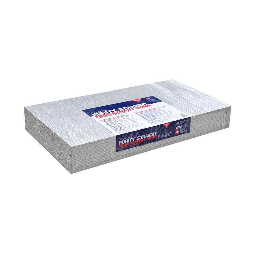 WeatherSide Purity Straight 12″x24″ Fiber-Cement Siding Shingle (18-Bundle)