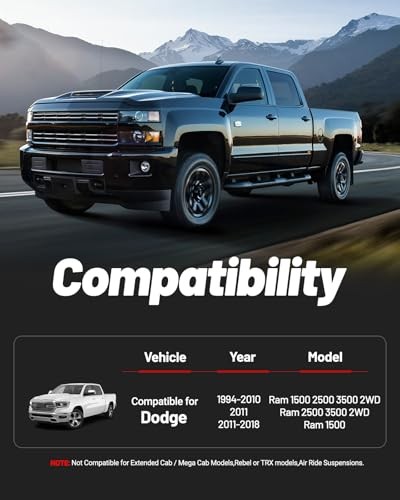 3″ Front Leveling Lift Kit Compatible with 1994-2010 Ram 1500 2500 3500 2WD,