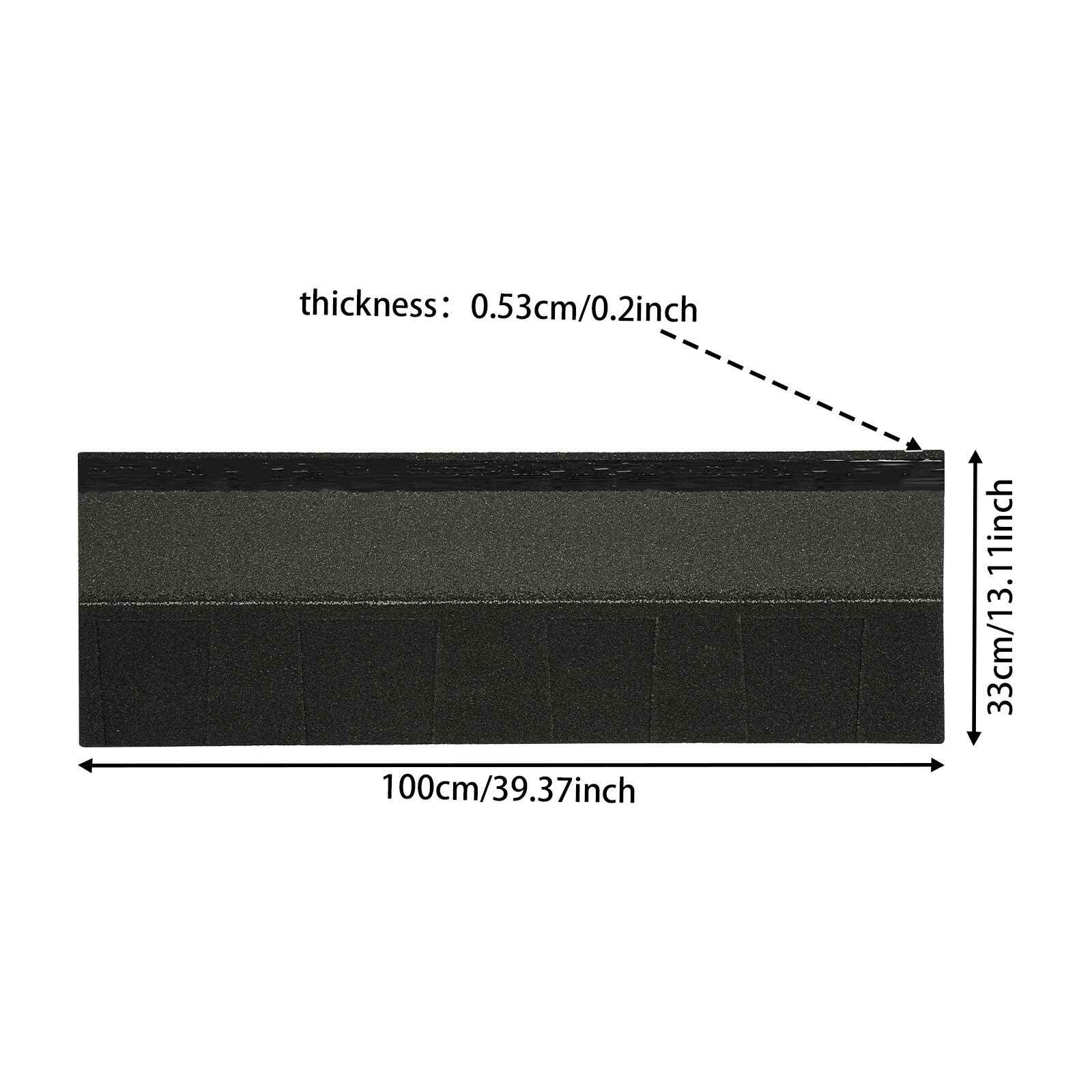 Roofing Shingles Asphalt Shingles Roof Tiles 16Pcs Asphalt Roof Shingles 5.3mm
